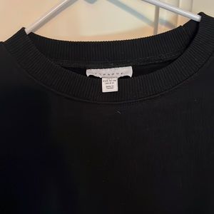 TOPSHOP CROPPED BLACK HOODIE